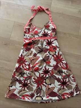 iliana halter dress patagonia | Dresses | Patagonia Backless Floral Dress Navy And Pinksize Medium Organic cotton